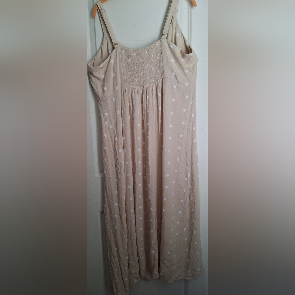 Old Navy Rayon Womens Mididress Sz XL Polka Dot Spaghetti Strap Bohemian Italy - Picture 11 of 15